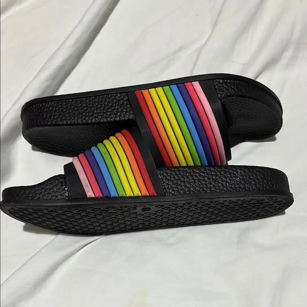 Tommy Bahama 13 Colorful Rainbow Slide Sandals moulded footbed nwot